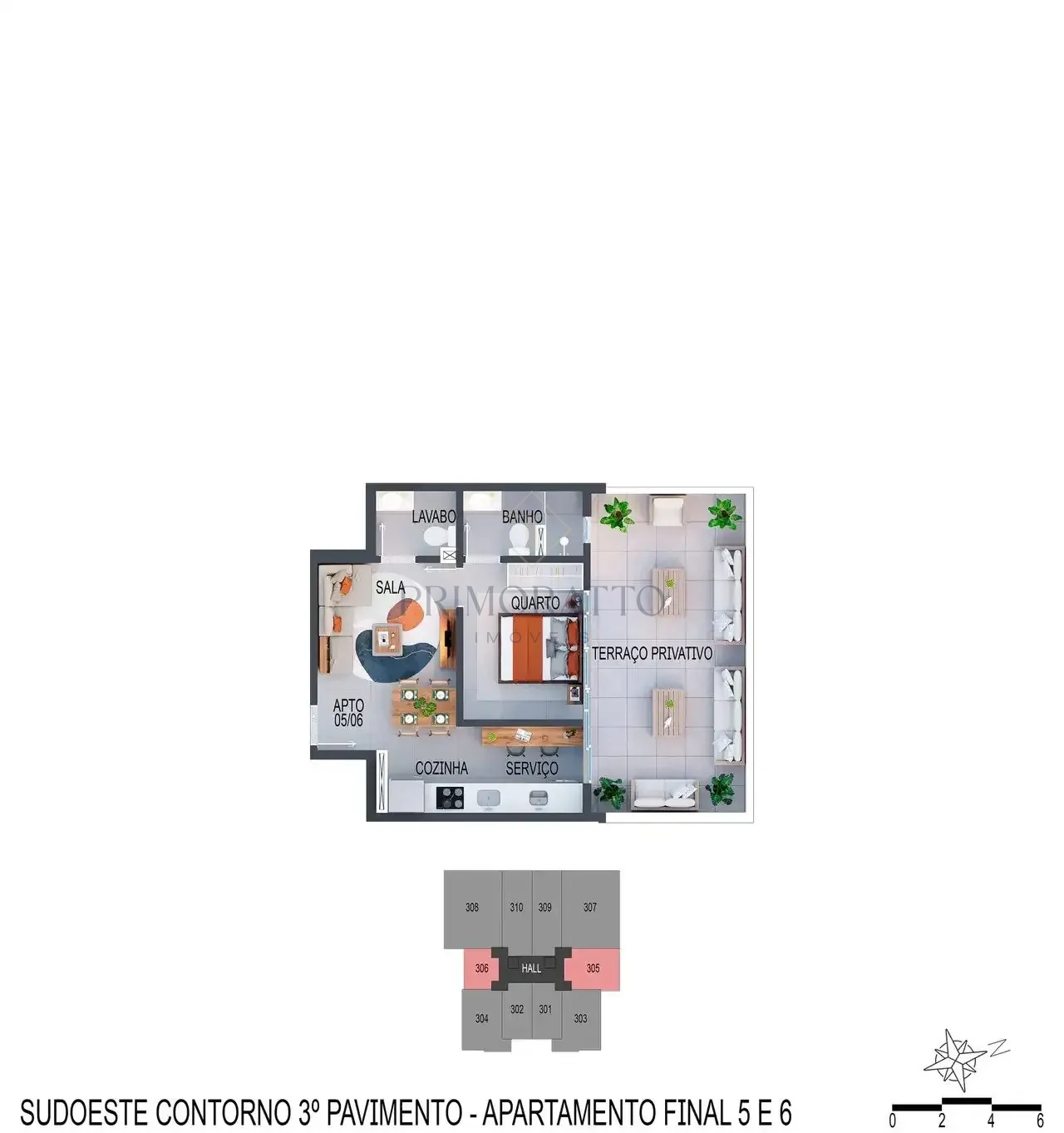 Apartamento Com Area Privativa Finais 05 E 06