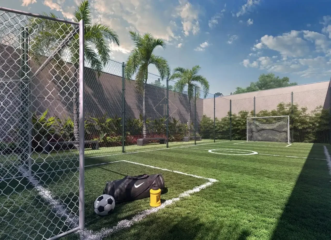Campo De Futebol Com Gramado Natural