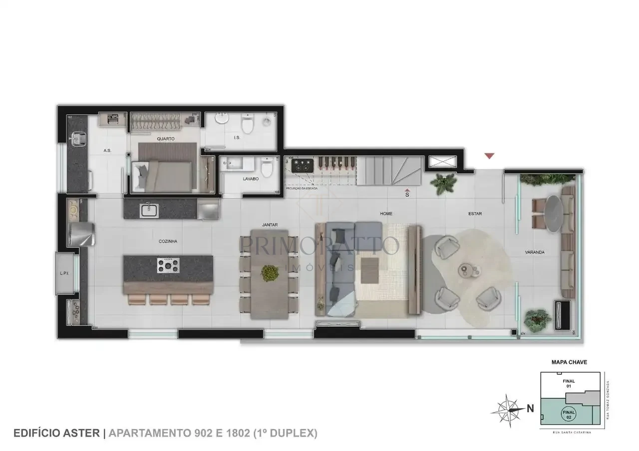 Apartamento Duplex · 1º Pavimento
