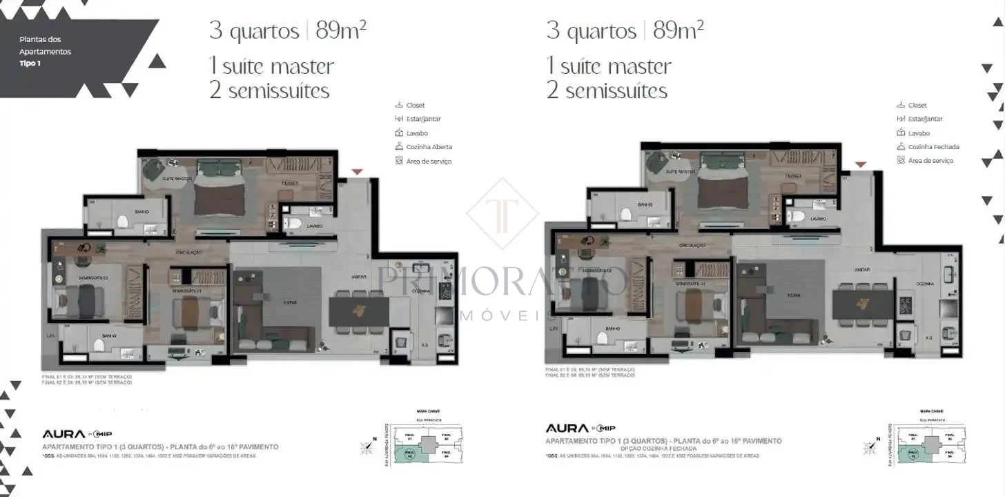 Apartamento Tipo · 6º ao 16º Pavimento