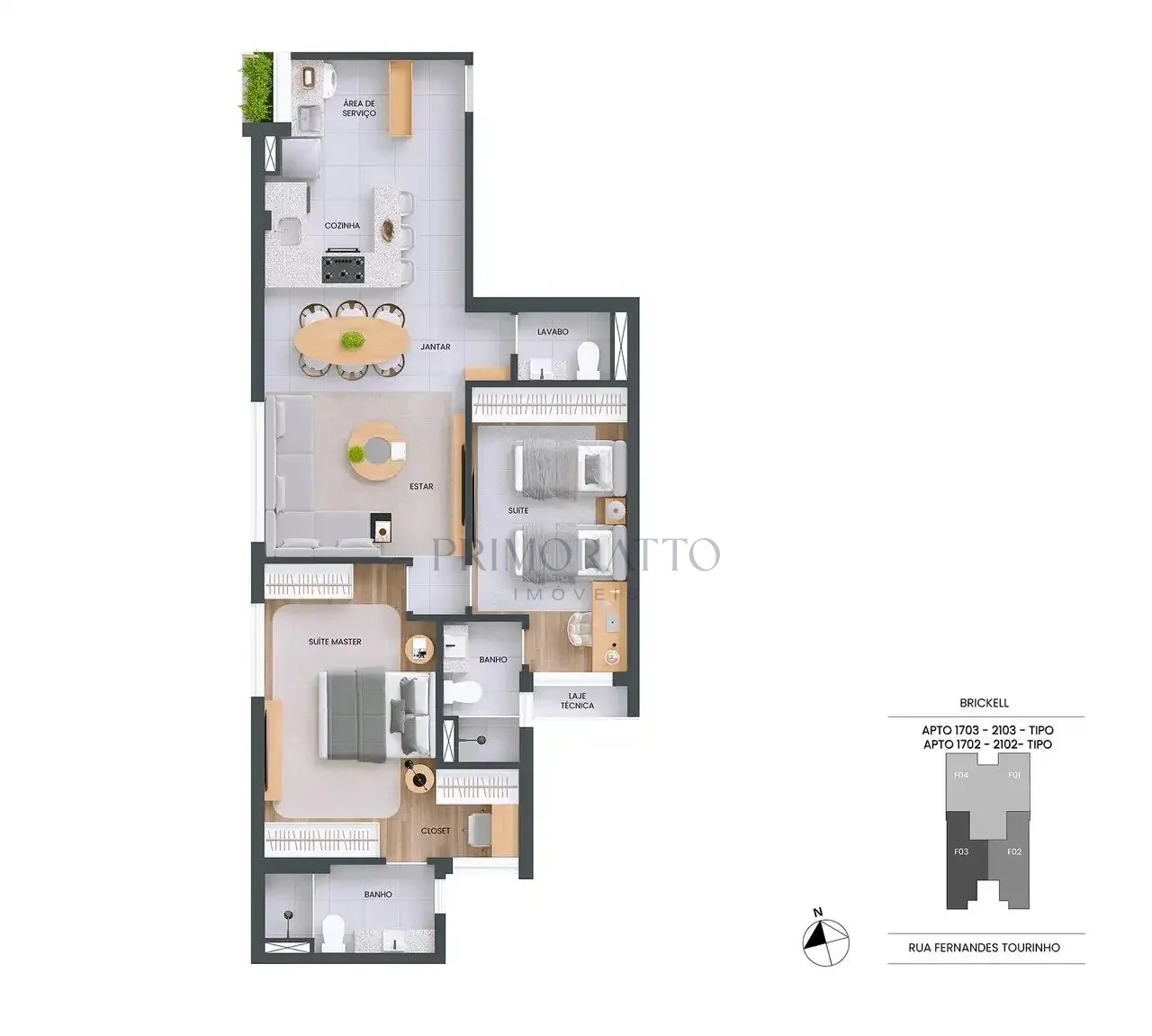 Apartamento 1703 A 2103 81m