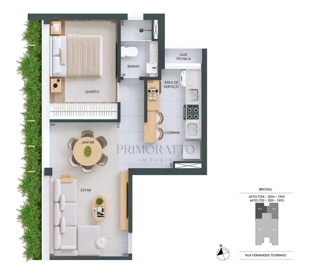 Apartamento 1704 A 2104 51m