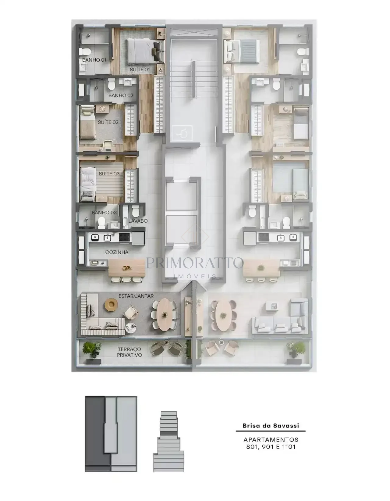 Apartamento Tipo · 8º ao 11º Pavimento