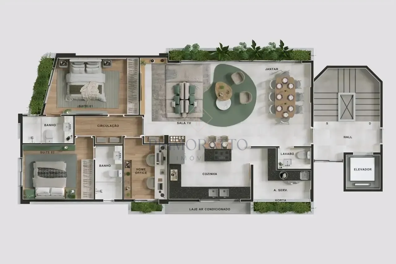 Apartamento Tipo 109m Planta Variacao 4