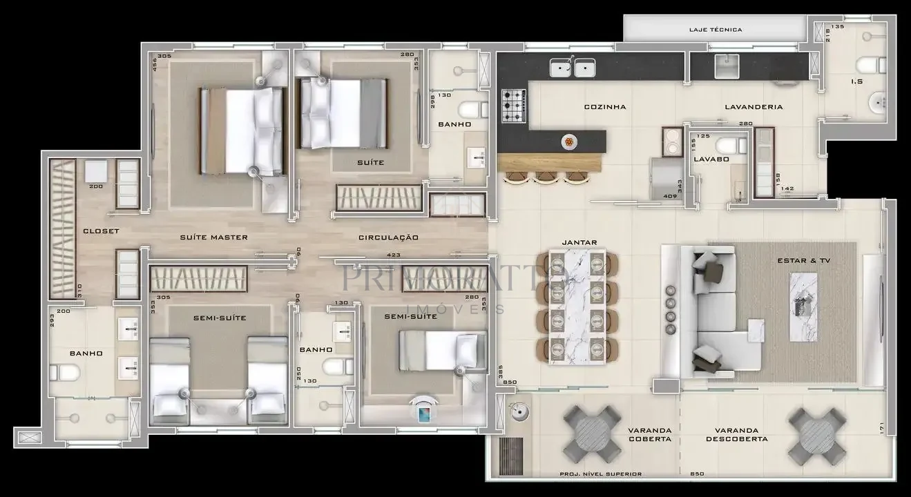 Apartamento Tipo · Finais 601 e 1001