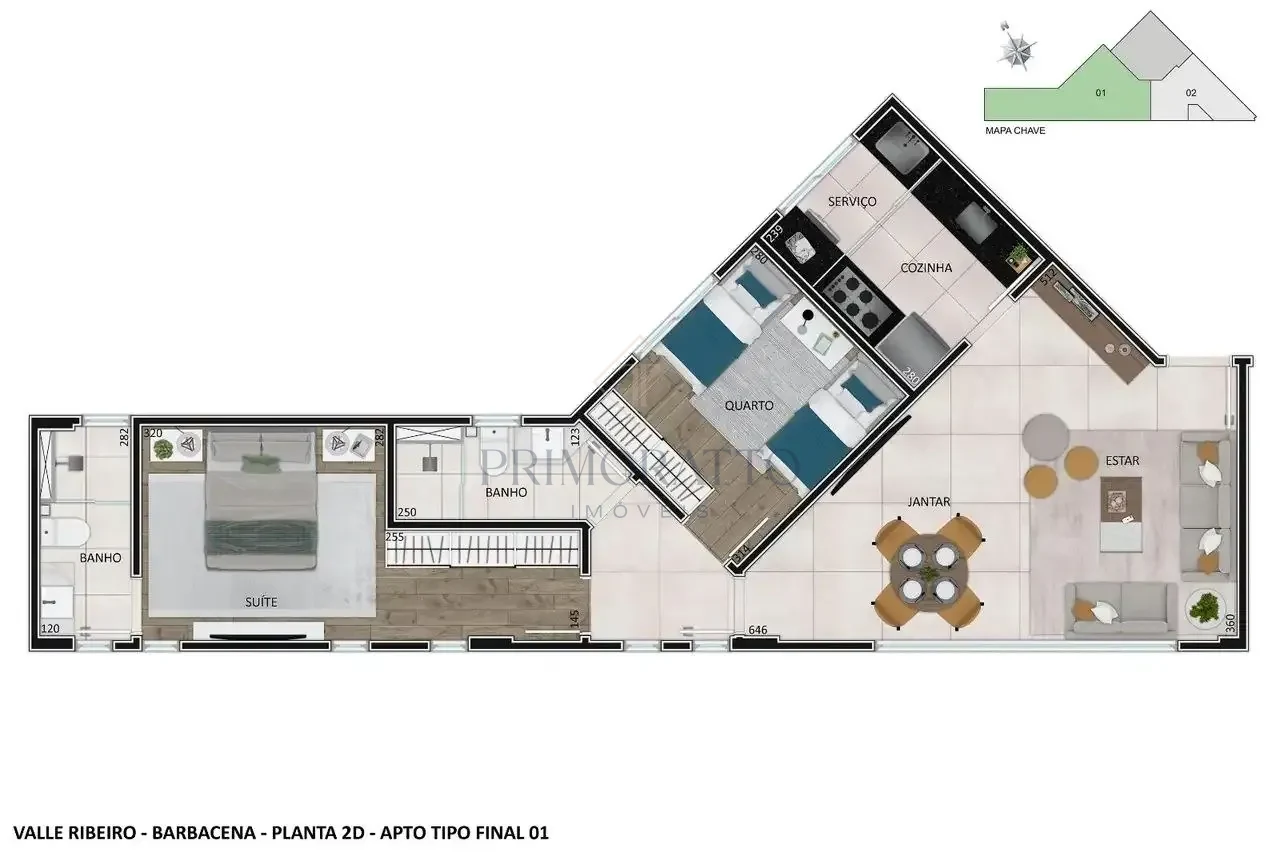 Apartamento Tipo Final 01 2 Qtos