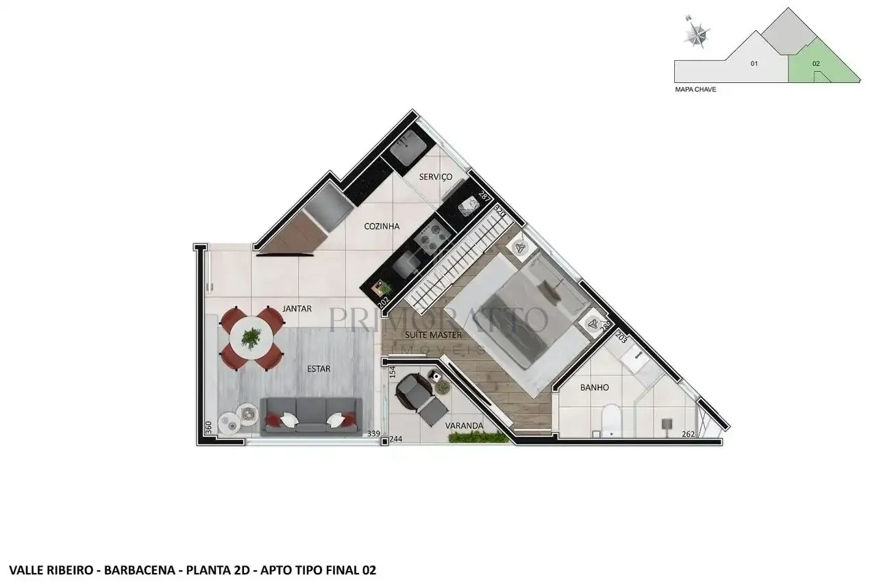 Apartamento Tipo Final 02 1 Qto