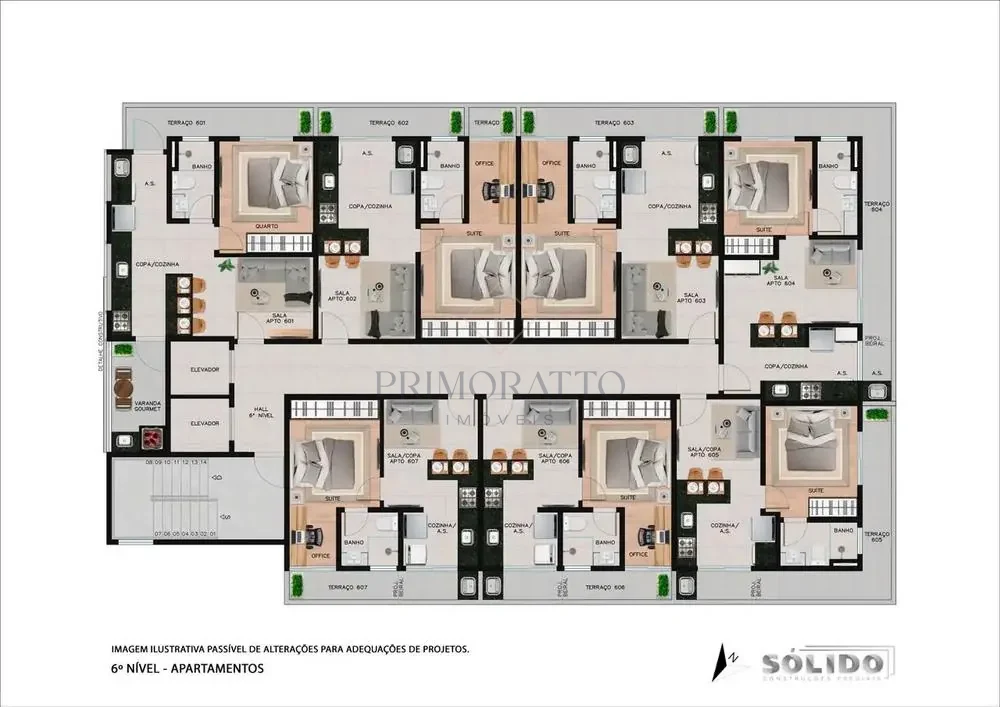Apartamentos Tipo - 6 Pavimento