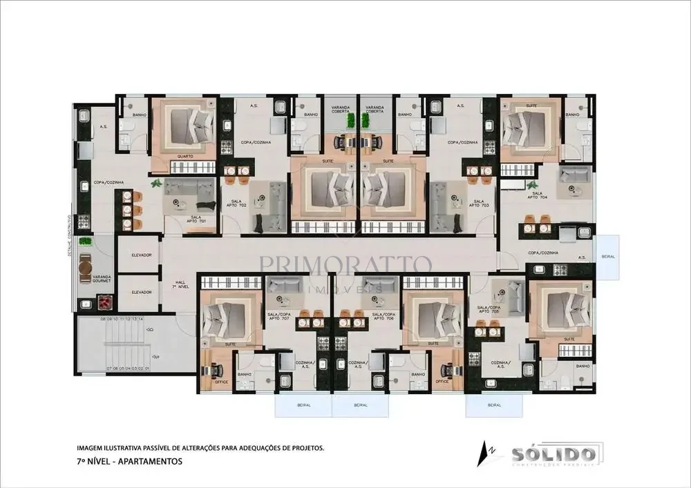 Apartamentos Tipo - 7 Pavimento
