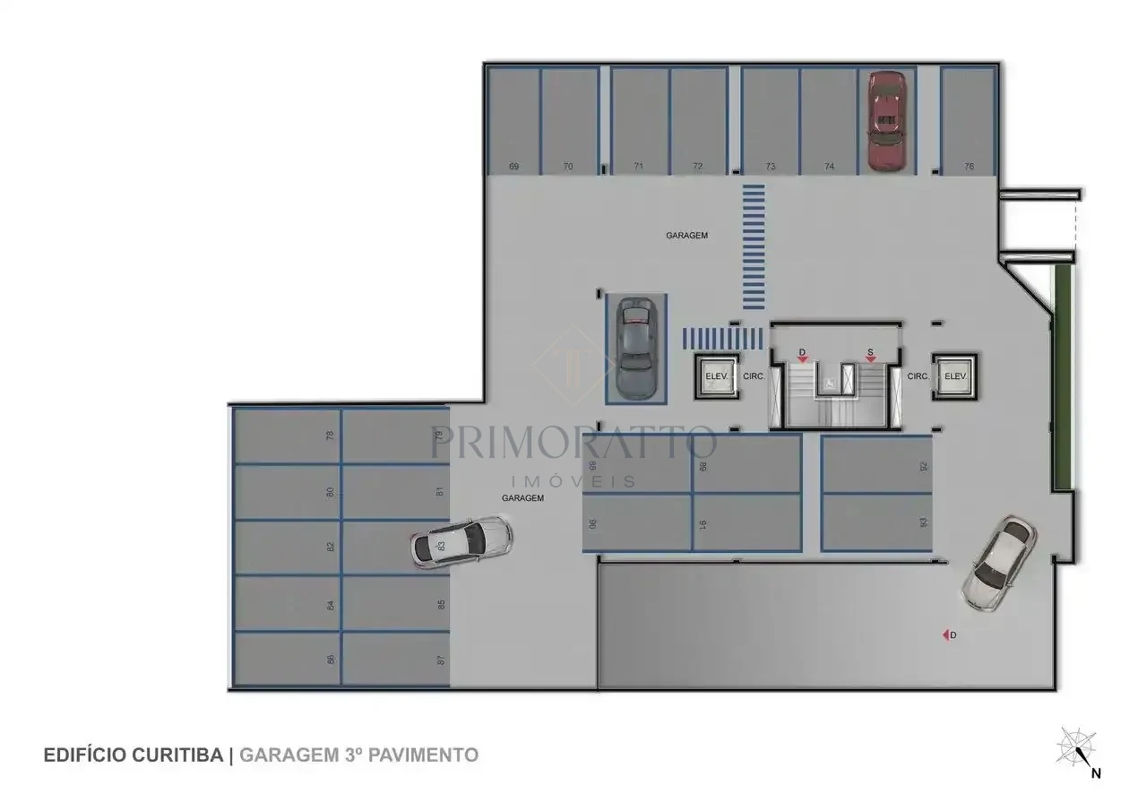 Garagem · 3º Pavimento