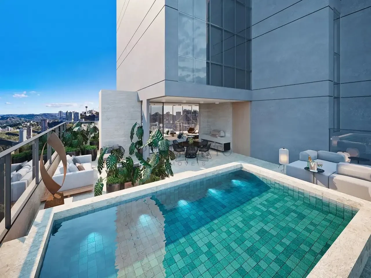 Piscina da cobertura top house