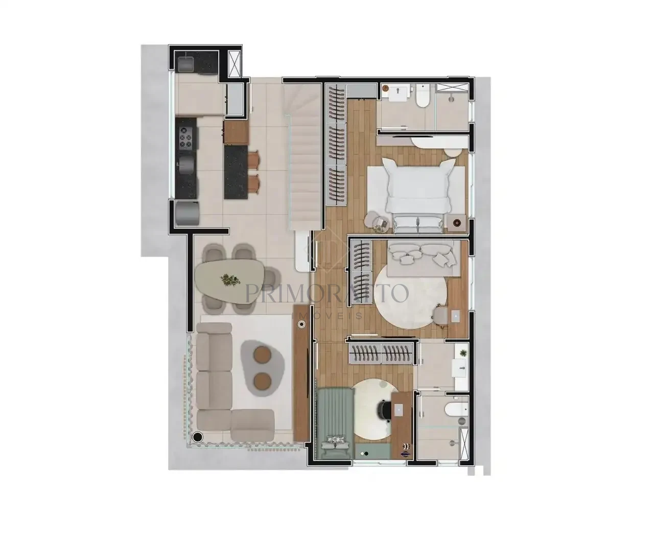 Pardini Nassif Planta Humanizada 2d Apartamento Cobertura 01 1 Nivel