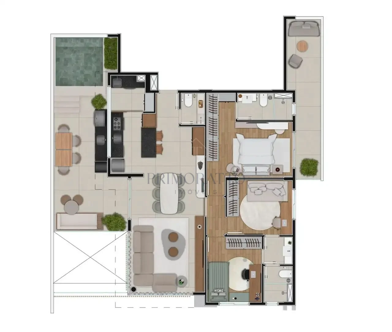 Pardini Nassif Planta Humanizada 2d Apartamento Terreo Privativo 201