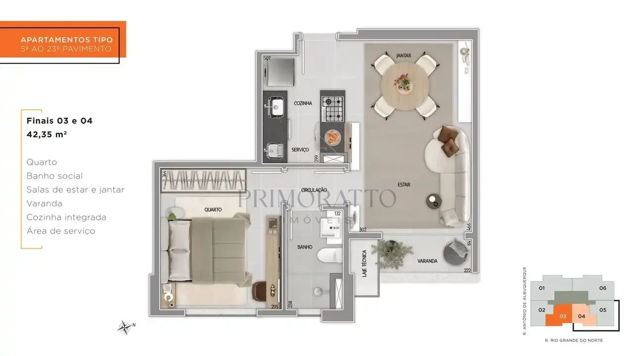 Apartamento Tipo · Finais 03 e 04