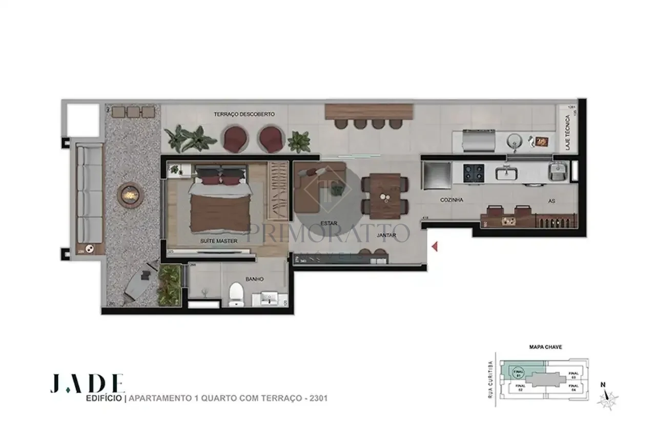 Apartamento Terrace · 23º Pavimento