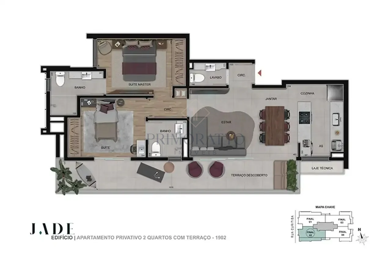 Apartamento Terrace · Finais 1901 e 1902
