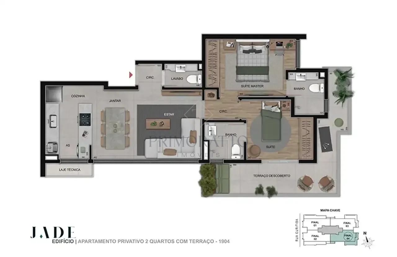 Apartamento Terrace · Finais 1903 e 1904