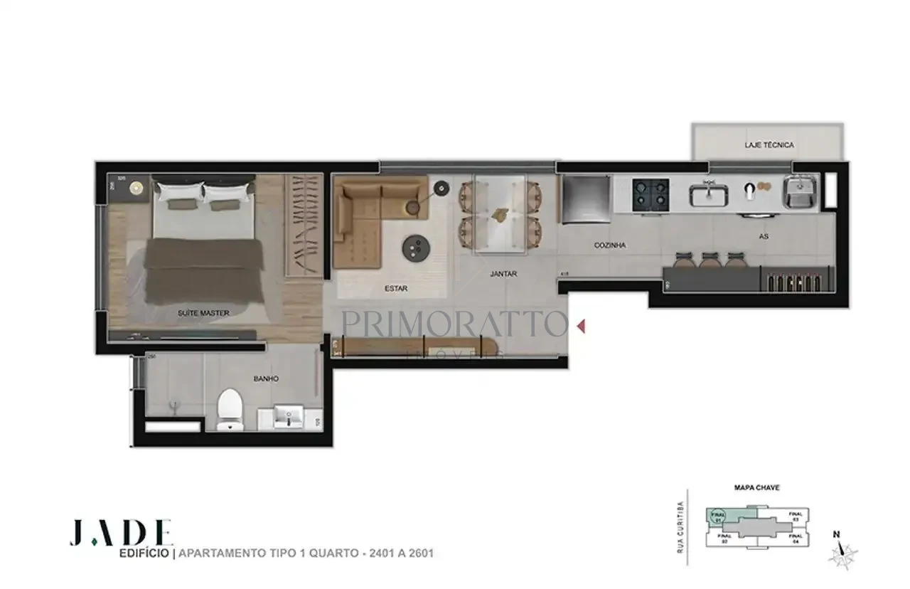 Apartamento Tipo · 24º ao 26º Pavimento