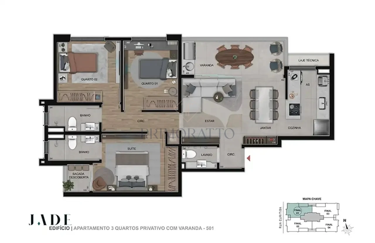 Apartamento Tipo · 5º Pavimento