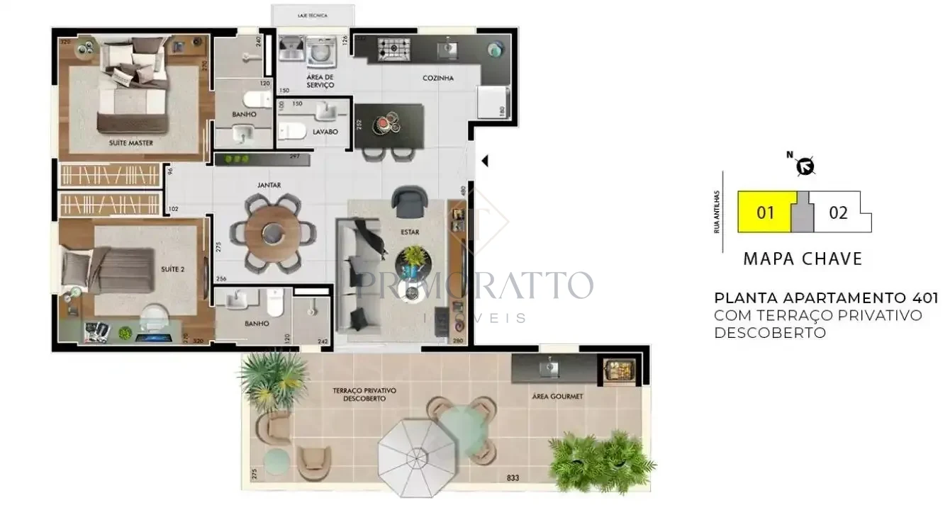 Apartamento Com Area Privativa 401