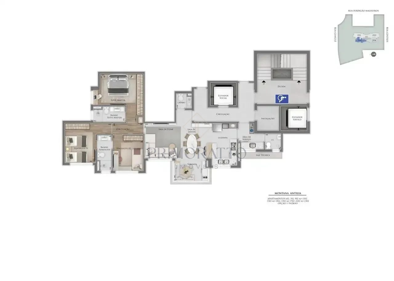 Apartamento Tipo 3 Quartos 02 E 04