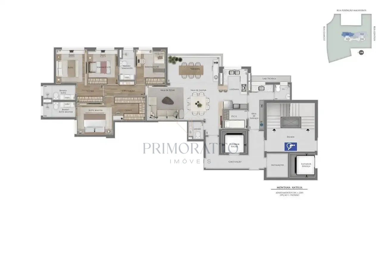 Apartamento Tipo 4 Quartos 01 E 03