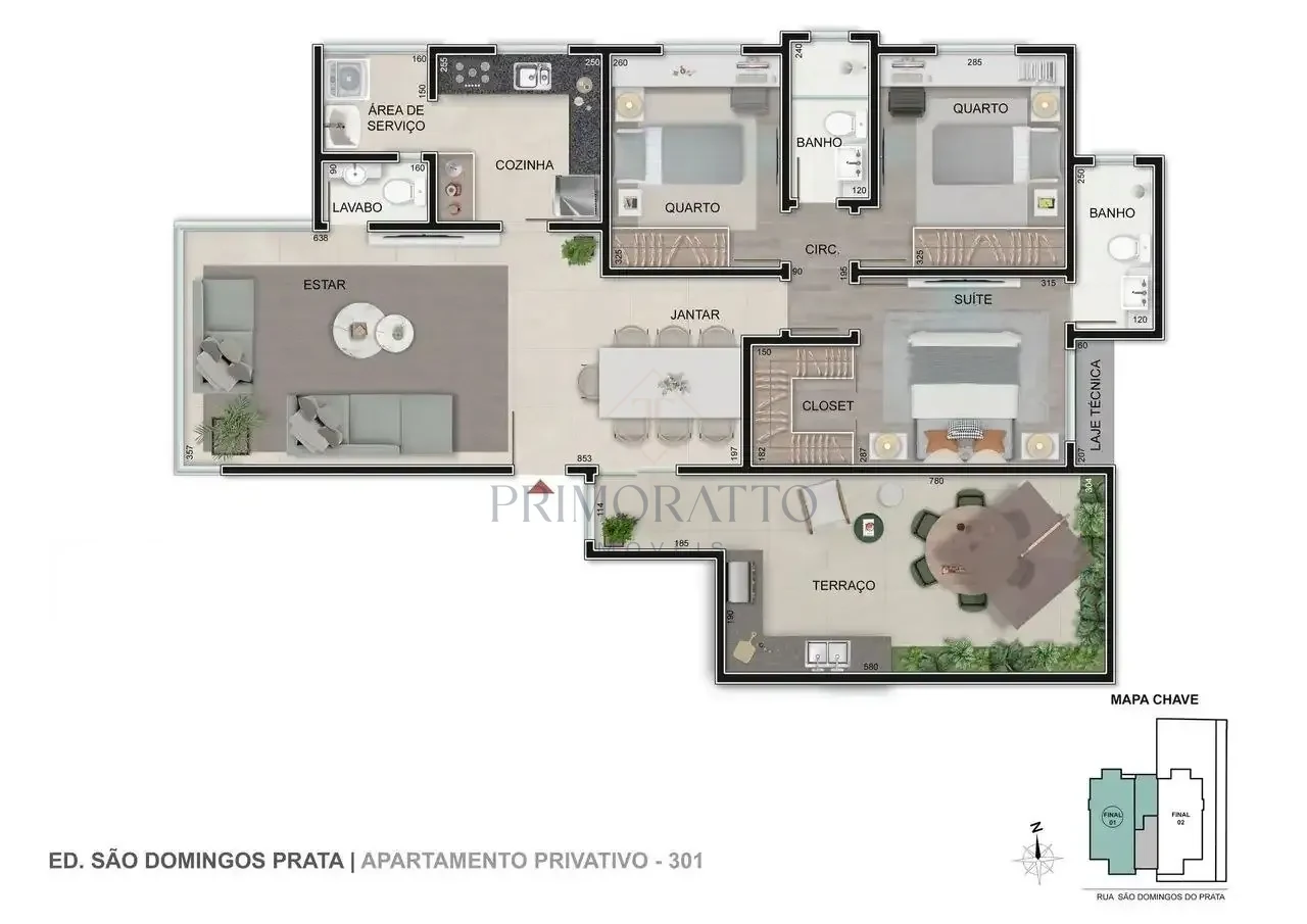 Apartamento Com Area Privativa 301