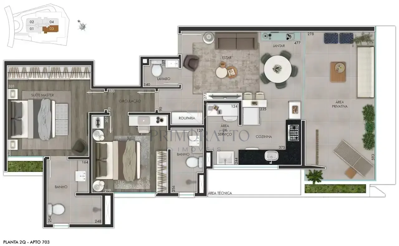 Apartamento Terrace · 703