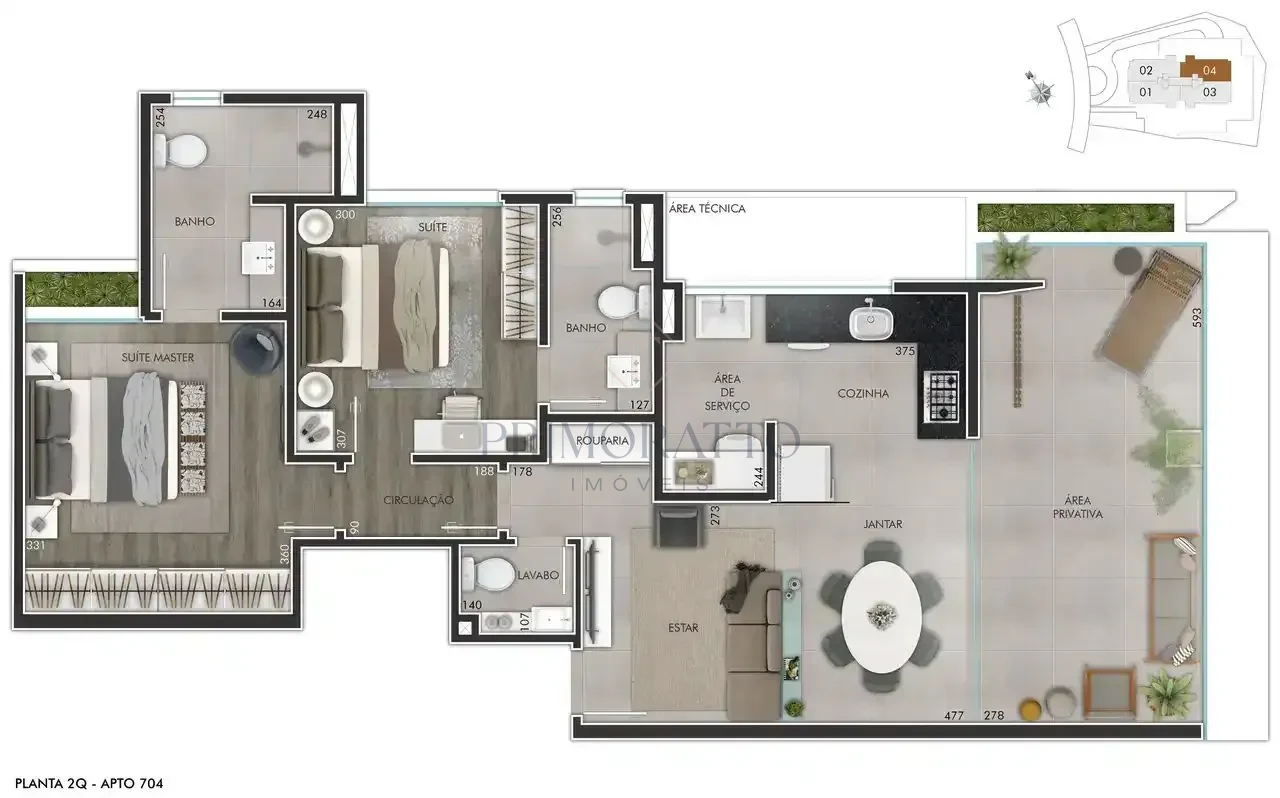 Apartamento Terrace · 704