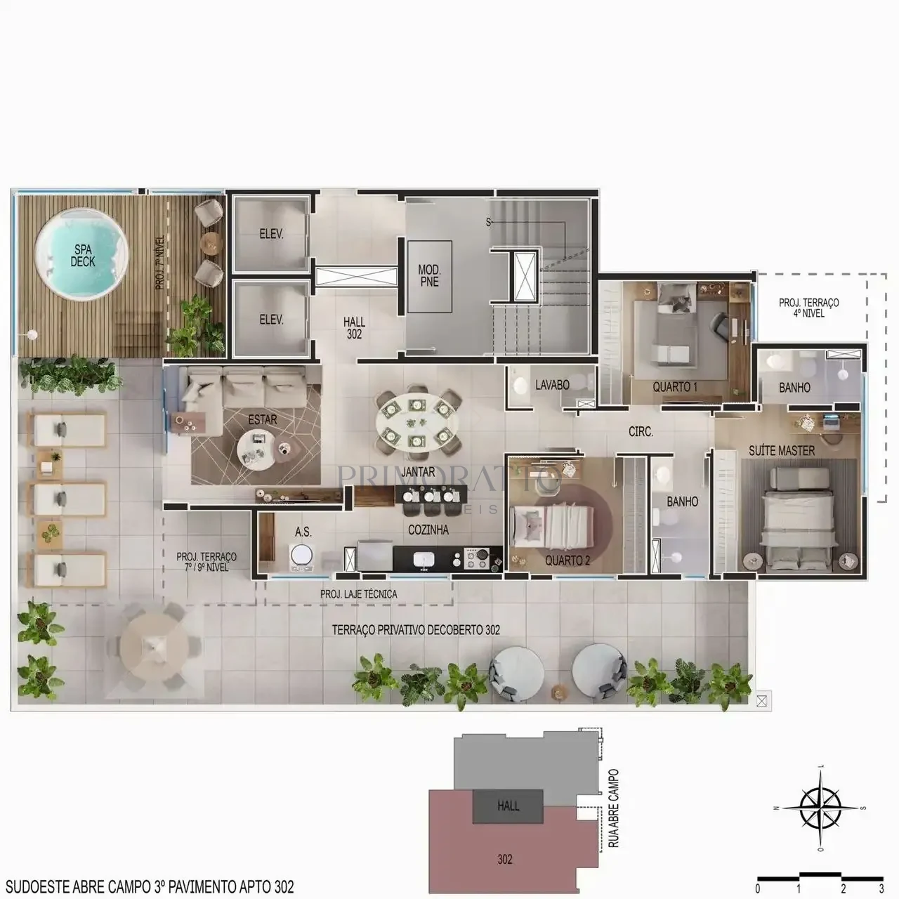 Apartamento Com Area Privativa 302