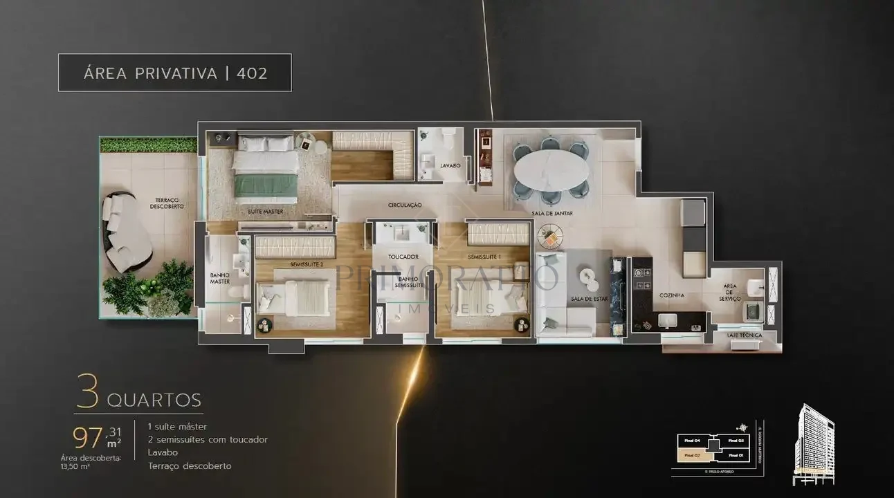 Apartamento Com Area Privativa 402