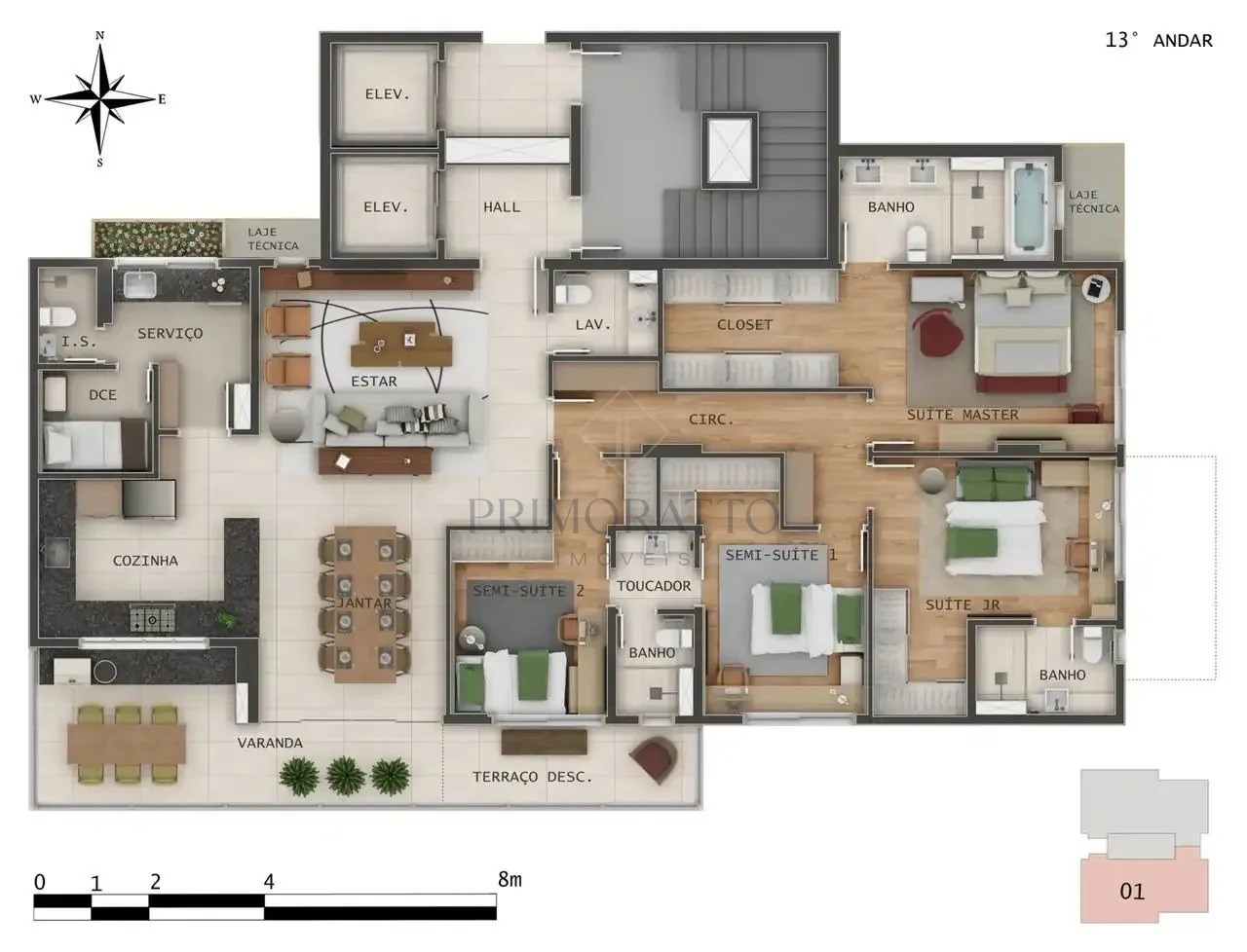 Apartamento Tipo 1301