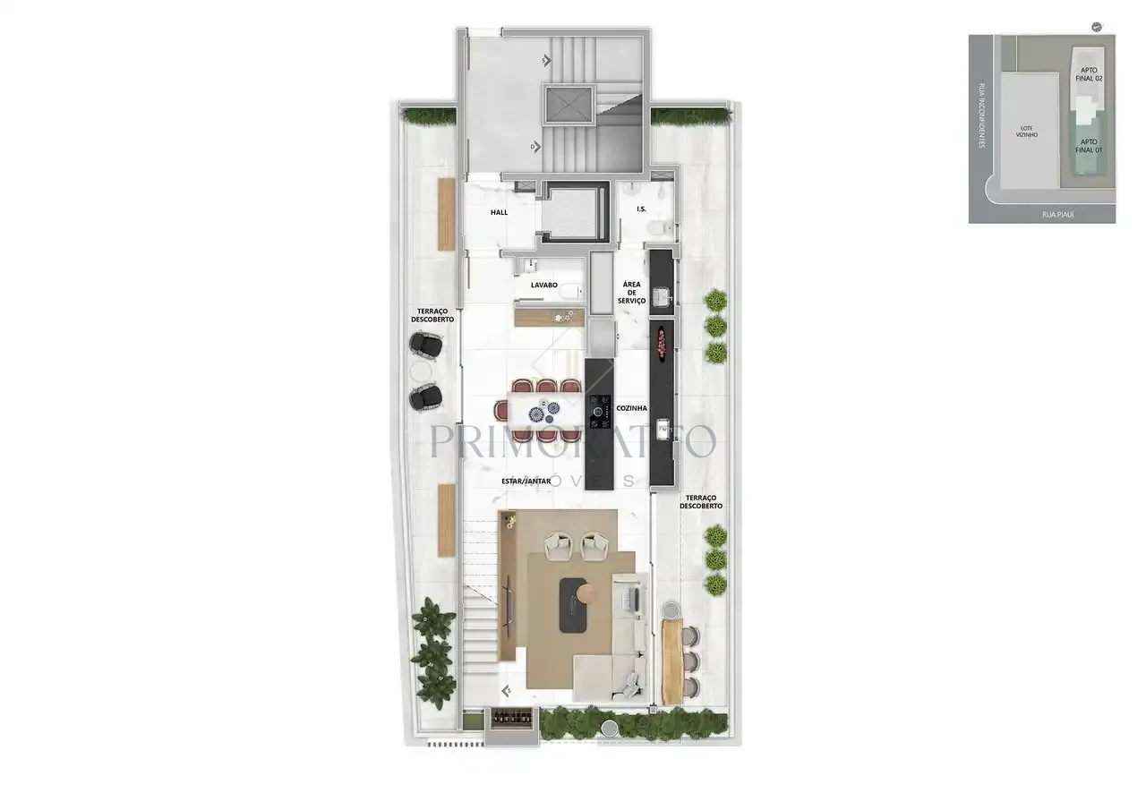 Duplex Garden — Pavimento