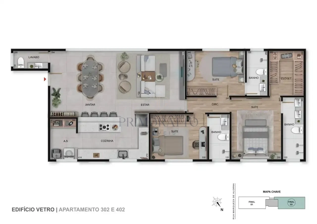 Apartamento Tipo 302 E 402